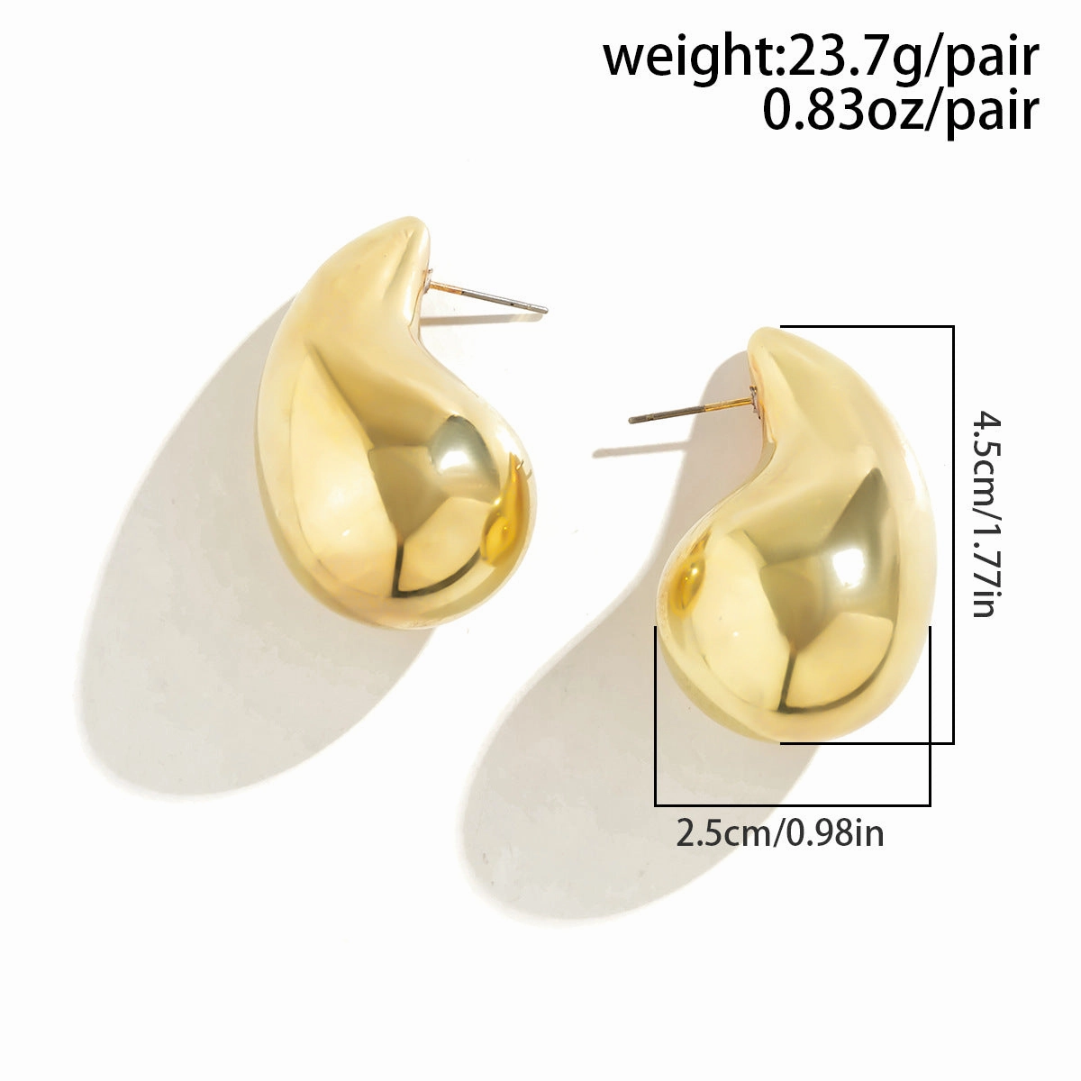 Wholesale Vintage Comma Teardrop Glossy Alloy Earrings