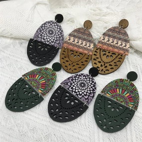Wholesale Vintage Cotton Wood Earrings