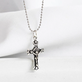 Wholesale Vintage Cross 925 Sterling Silver Clavicle Necklace