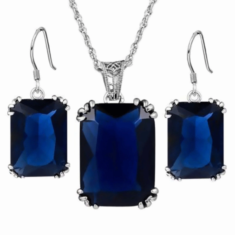 Wholesale Vintage Crystal Alloy Earrings Jewelry Set