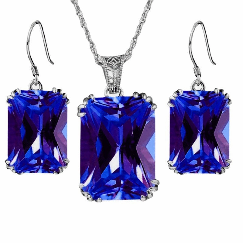Wholesale Vintage Crystal Alloy Earrings Jewelry Set