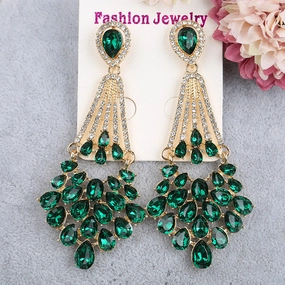 Wholesale Vintage Crystal Bridal Dress Matching Earrings
