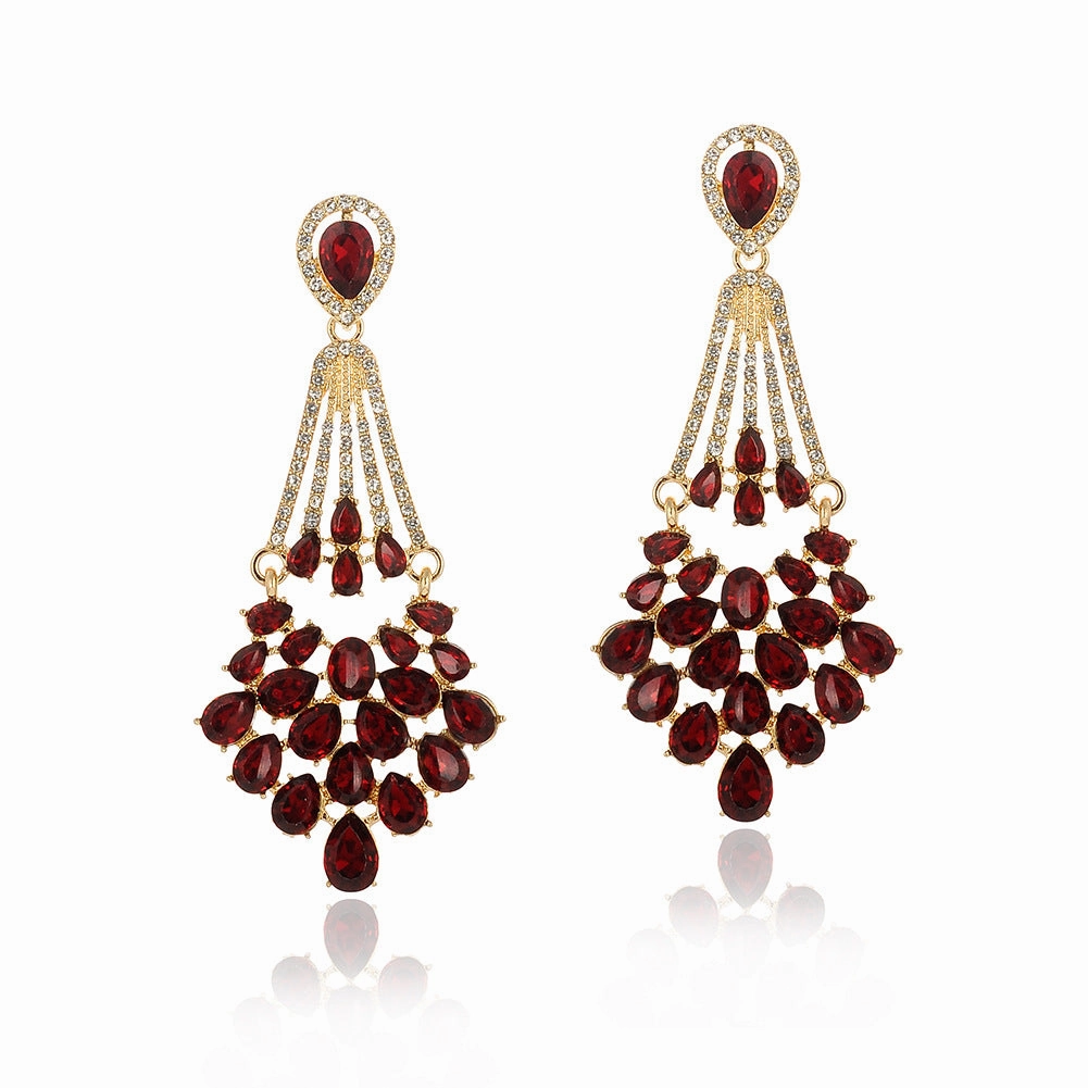 Wholesale Vintage Crystal Bridal Dress Matching Earrings