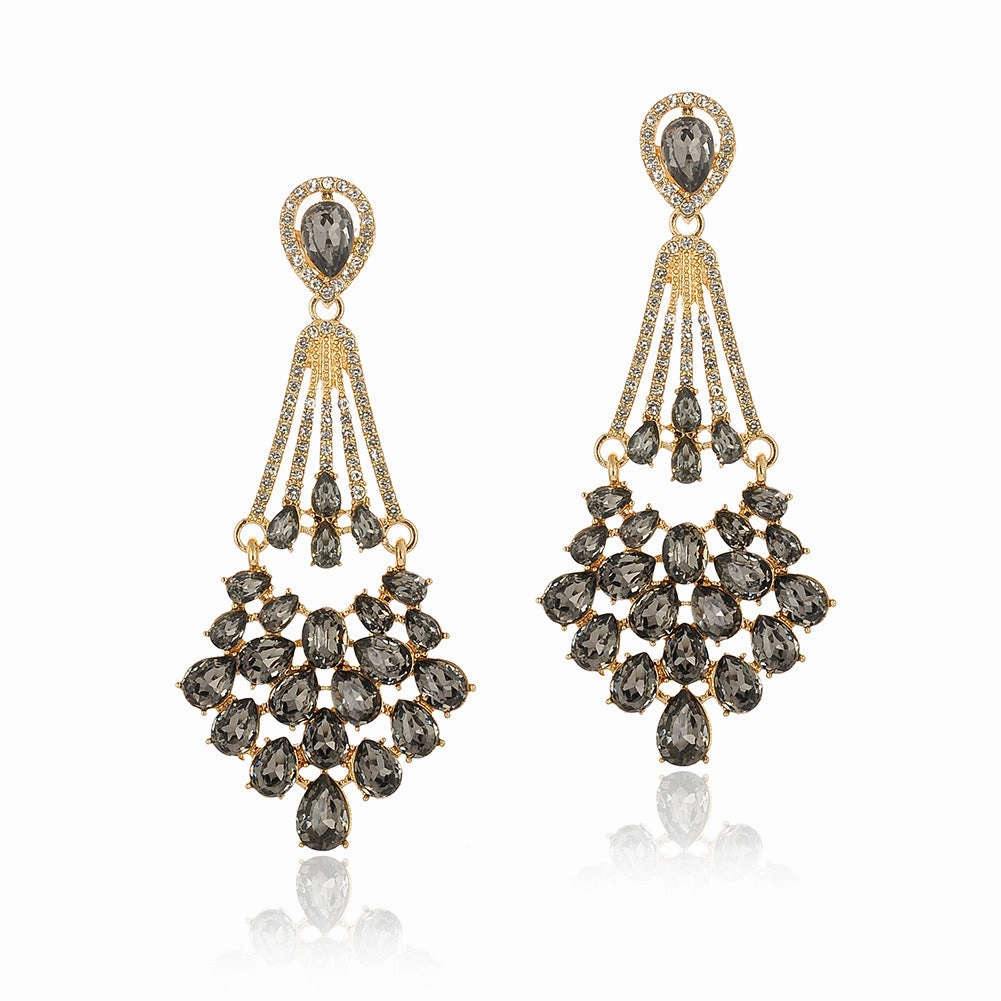 Wholesale Vintage Crystal Bridal Dress Matching Earrings