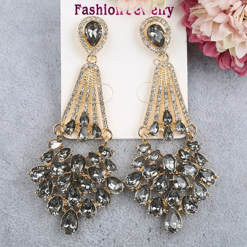 Wholesale Vintage Crystal Bridal Dress Matching Earrings