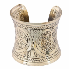 Wholesale Vintage Engraved Wide Alloy Bracelet