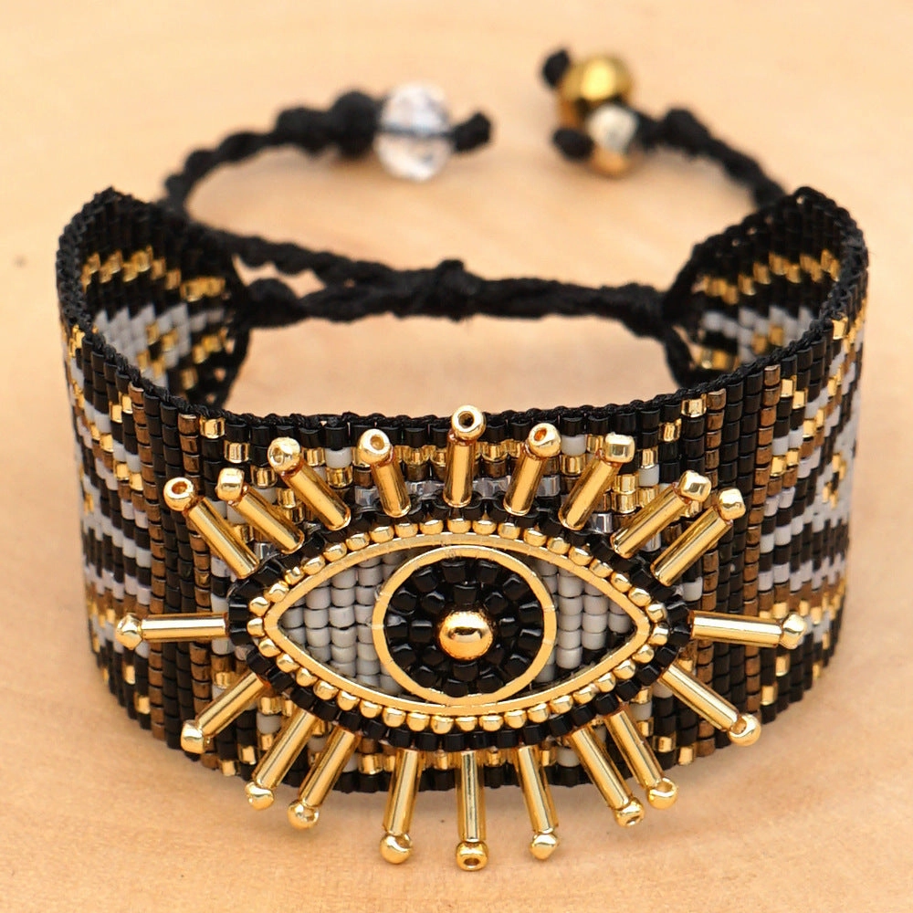 Wholesale Vintage Ethnic Turkish Evil Eye Glass Bracelet