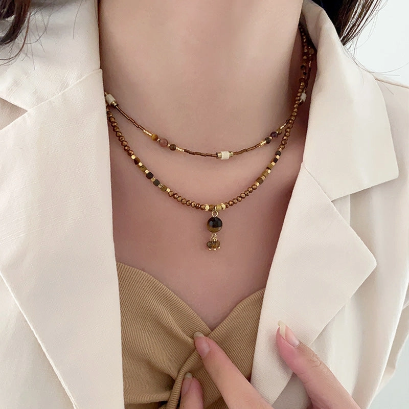 Wholesale Vintage Fashion Natural Stone Necklaces