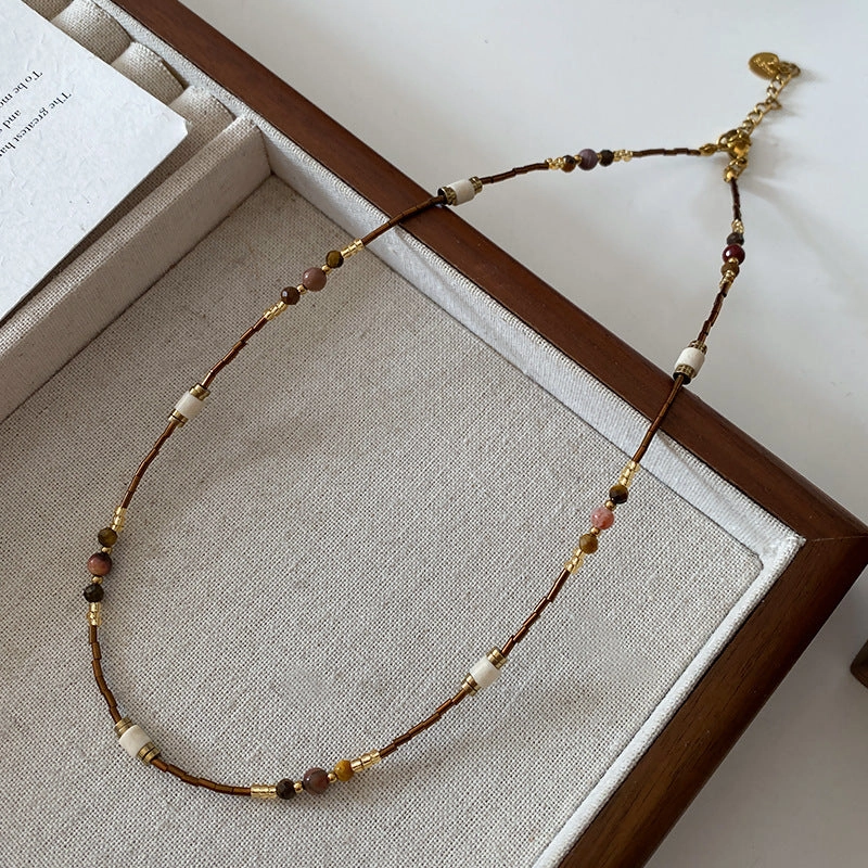 Wholesale Vintage Fashion Natural Stone Necklaces