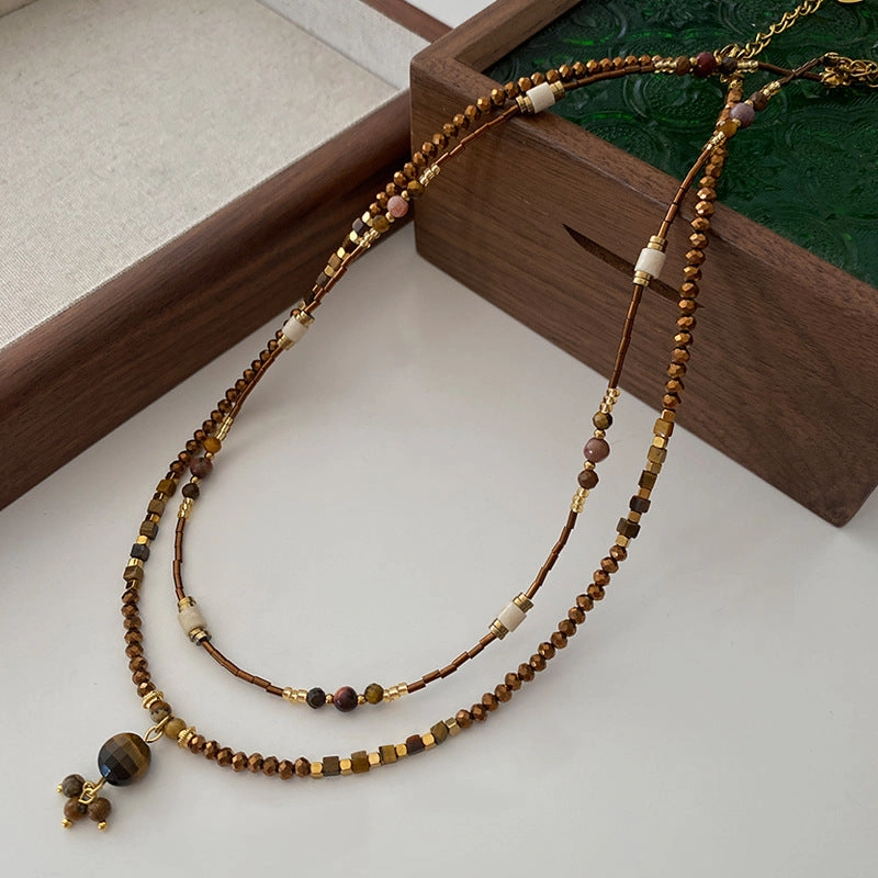 Wholesale Vintage Fashion Natural Stone Necklaces