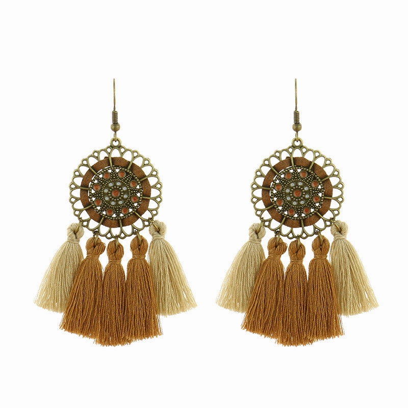 Wholesale Vintage Flower Alloy Earrings Necklaces Set