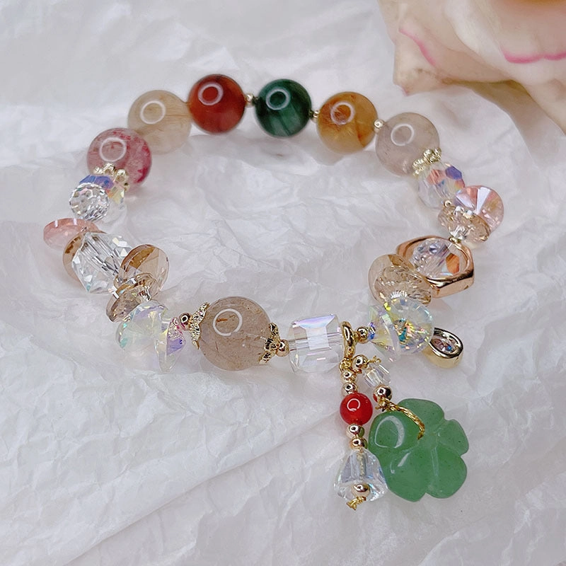 Wholesale Vintage Flower Crystal Beaded Bracelet