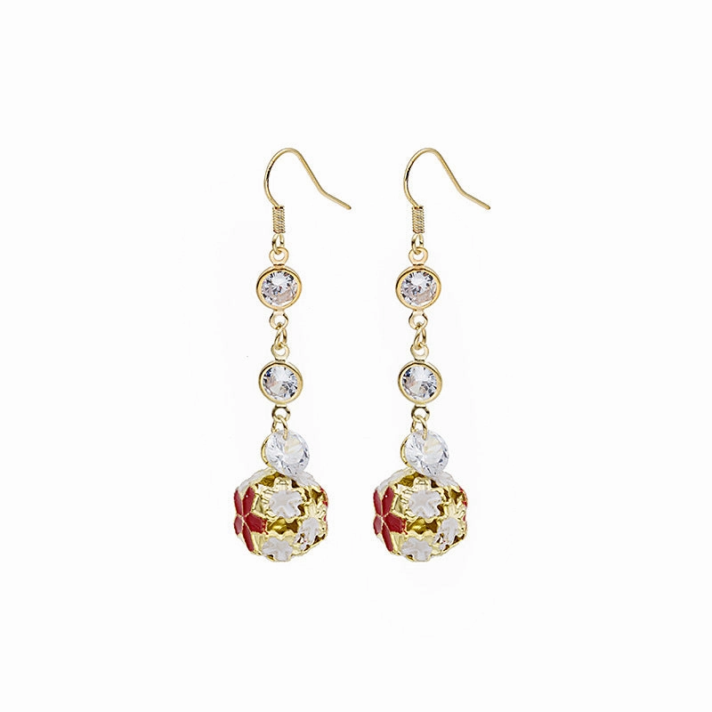 Wholesale Vintage Flower Openwork Alloy Earrings