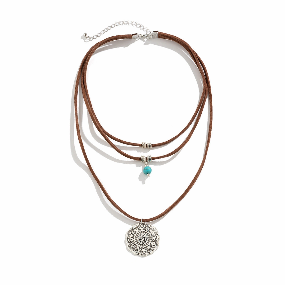 Wholesale Vintage Flower Plate Alloy Necklaces