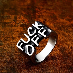 Wholesale Vintage Fuck Off Stainless Steel Rings