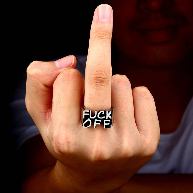 Wholesale Vintage Fuck Off Stainless Steel Rings