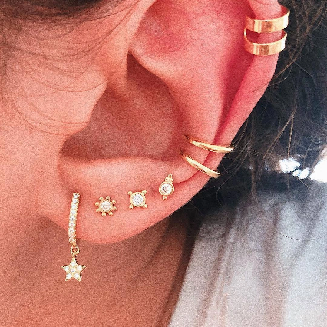 Wholesale Vintage Full Diamond Cross Alloy Earrings Set