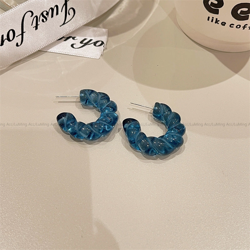 Wholesale Vintage Gentle Glass Hoop Earrings