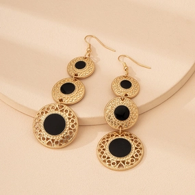 Wholesale Vintage Geometric Drip Alloy Earrings