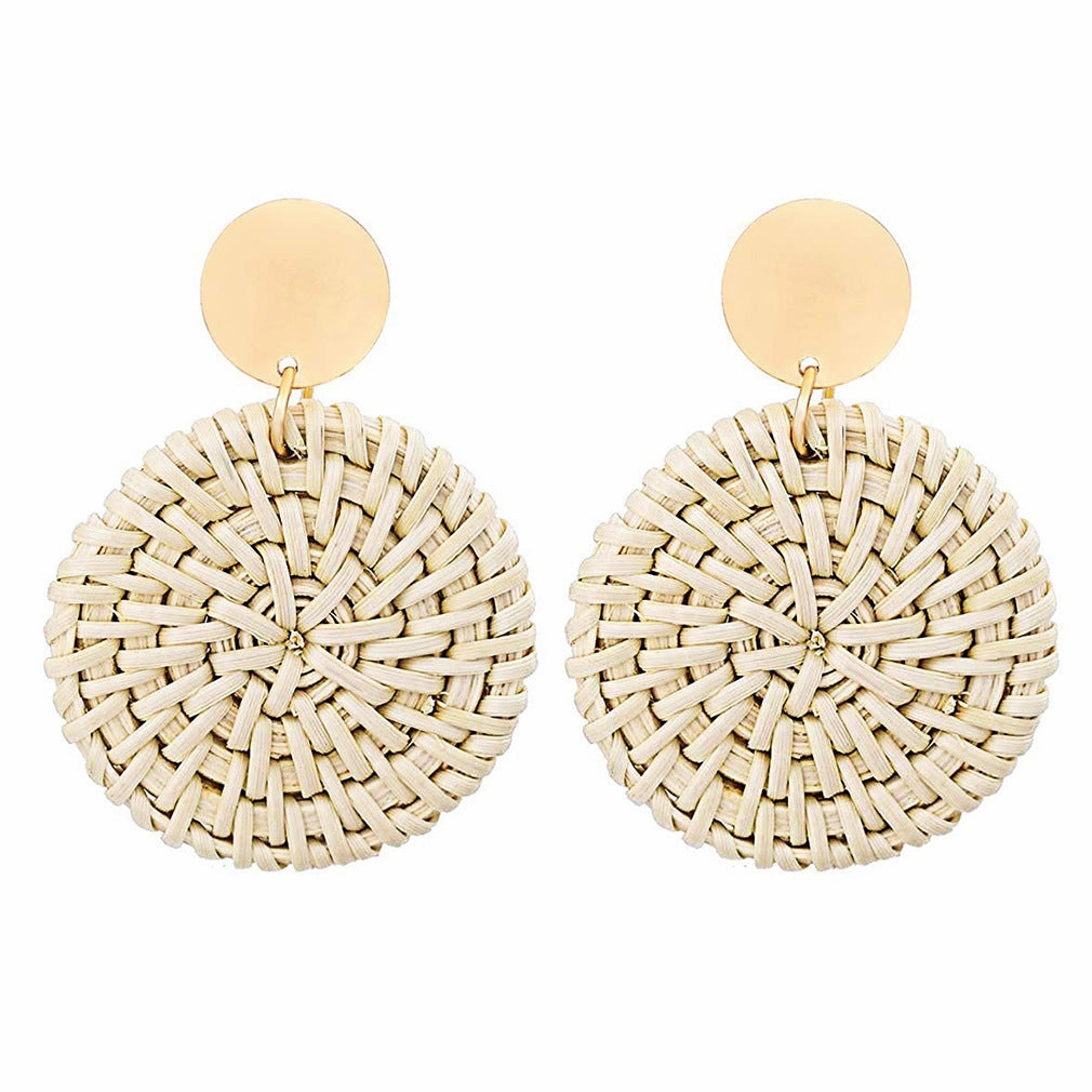 Wholesale Vintage Geometric Vines Wood Earrings