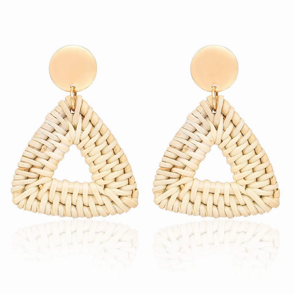Wholesale Vintage Geometric Vines Wood Earrings