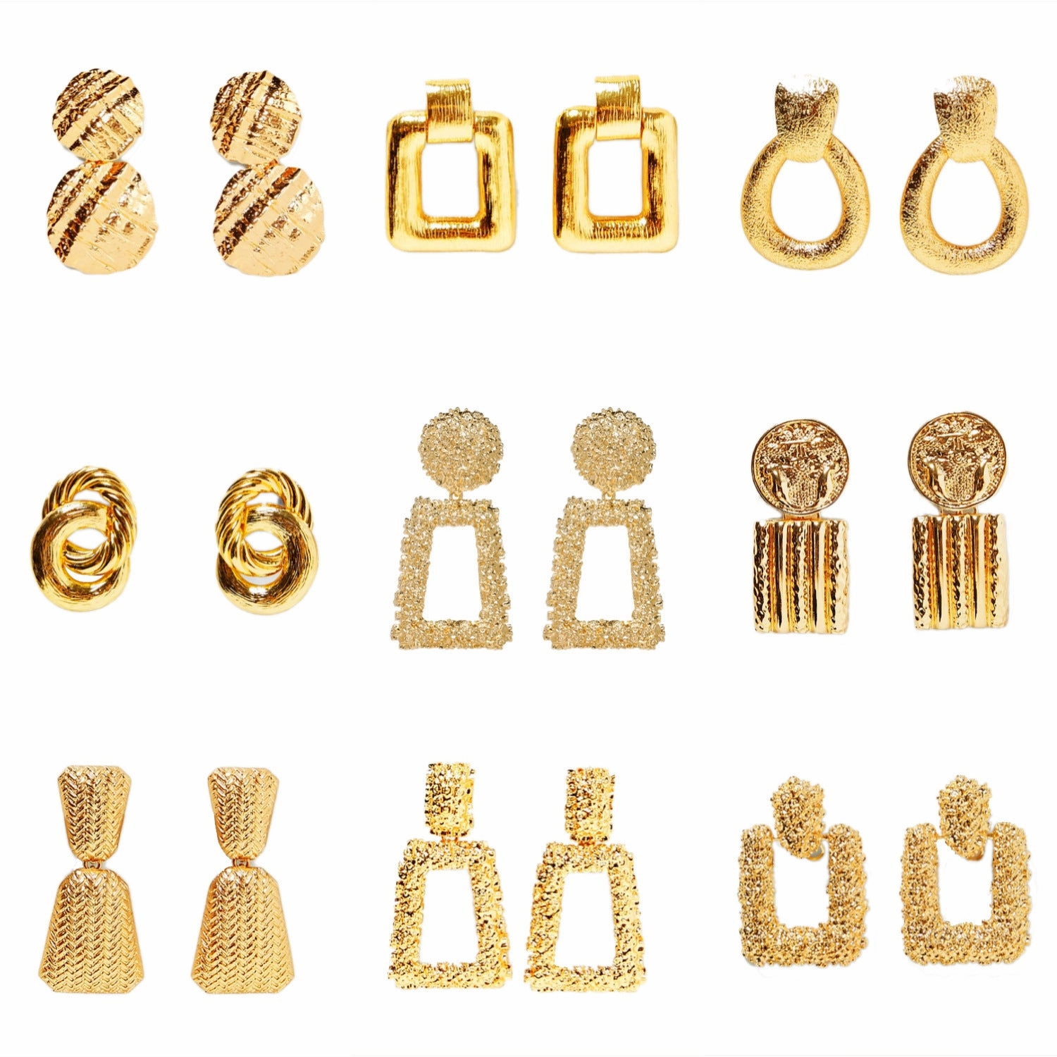 Wholesale Vintage Geometry Alloy Earrings