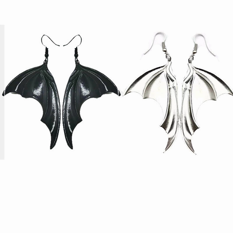 Wholesale Vintage Goth Theme Bat Alloy Earrings