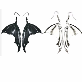 Wholesale Vintage Goth Theme Bat Alloy Earrings