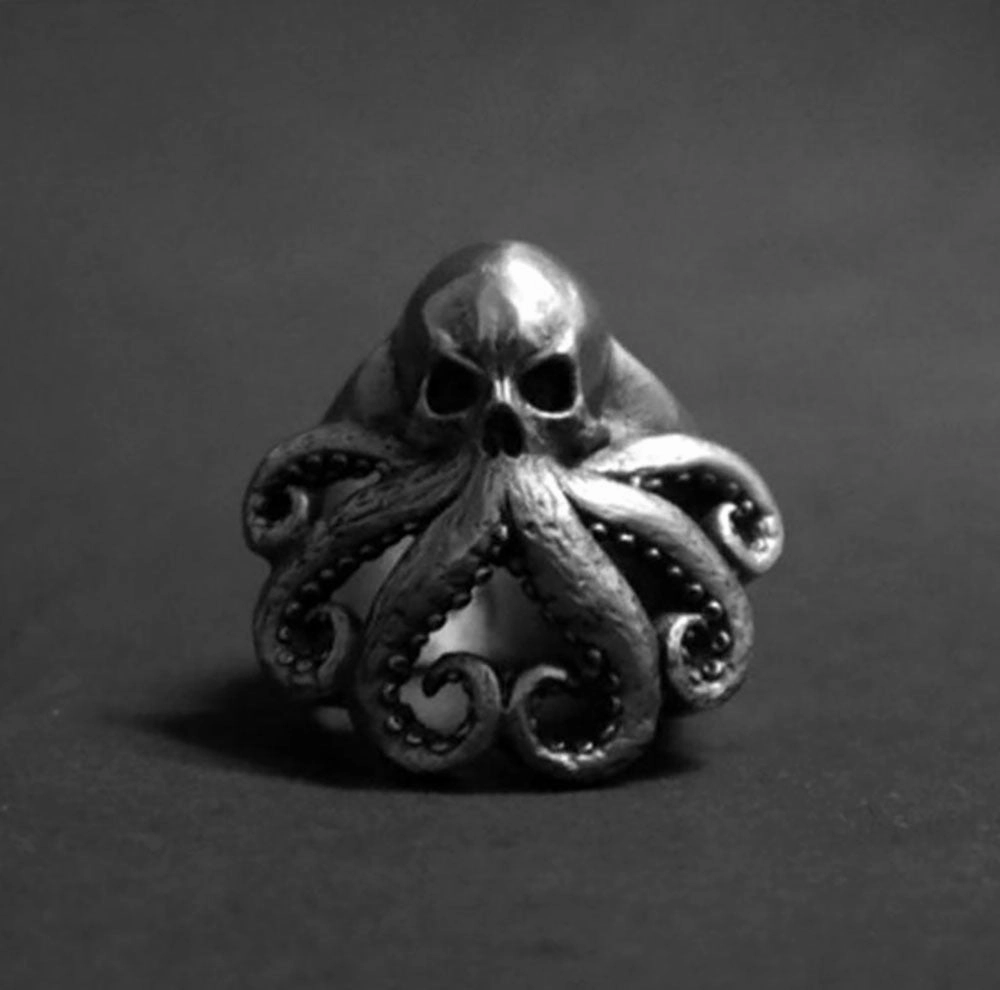 Wholesale Vintage Goth Theme Octopus Alloy Rings