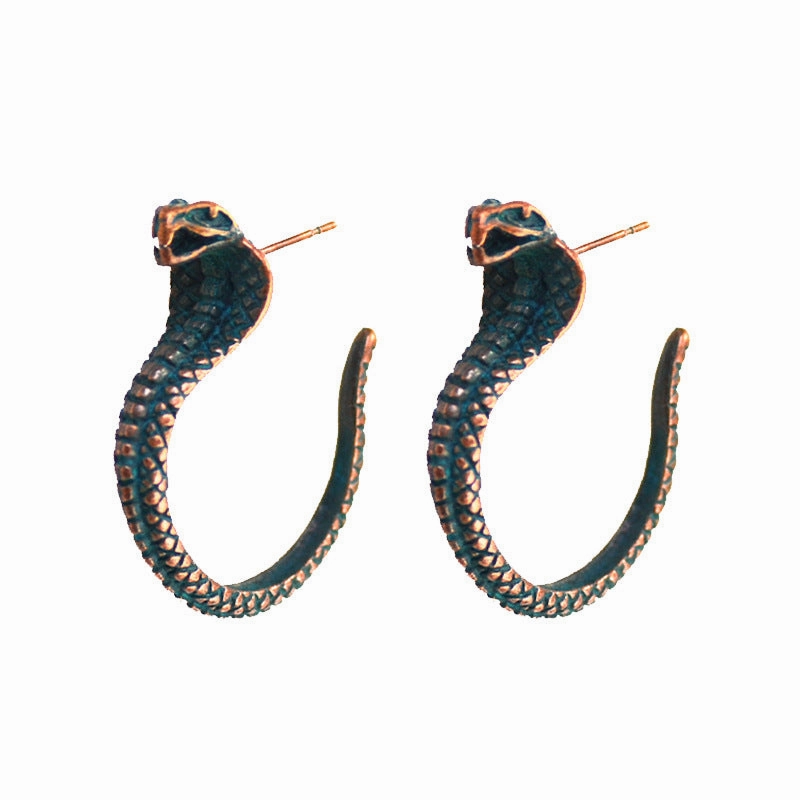 Wholesale Vintage Gothic Metal Snake Earrings