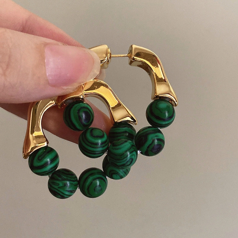 Wholesale Vintage Green Metal Earrings