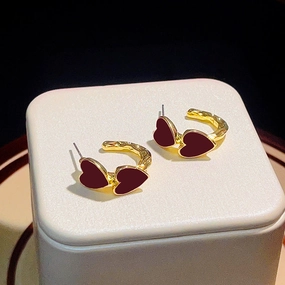 Wholesale Vintage Heart Alloy Earrings
