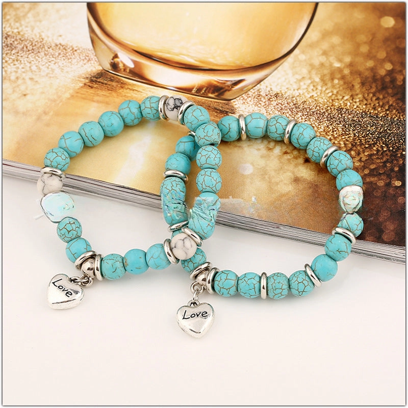 Wholesale Vintage Heart Turquoise Bracelets