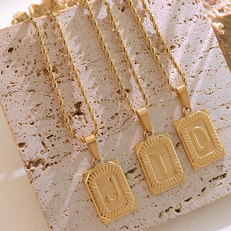 Wholesale Vintage High-end Gold-plated Titanium Steel Necklace