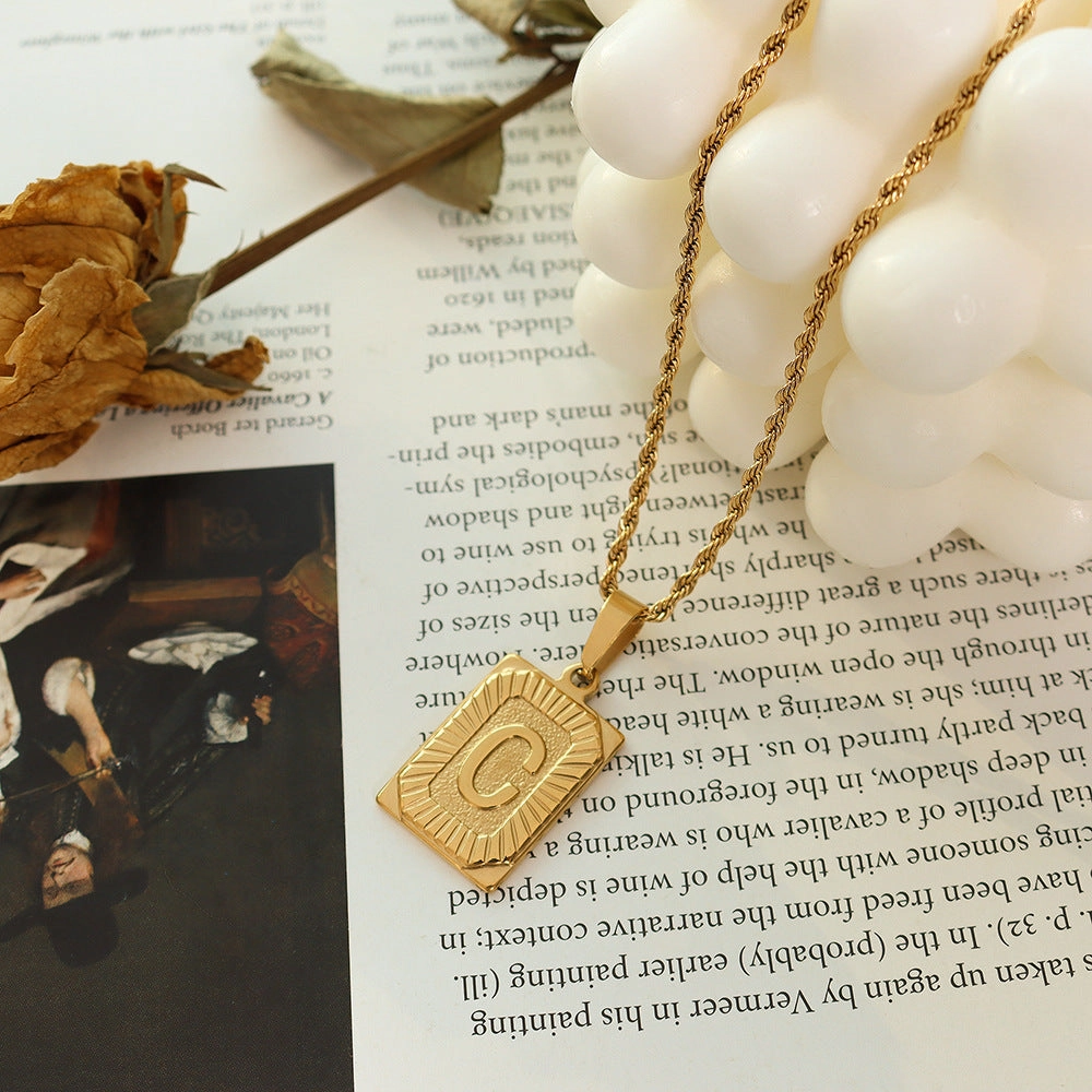 Wholesale Vintage High-end Gold-plated Titanium Steel Necklace