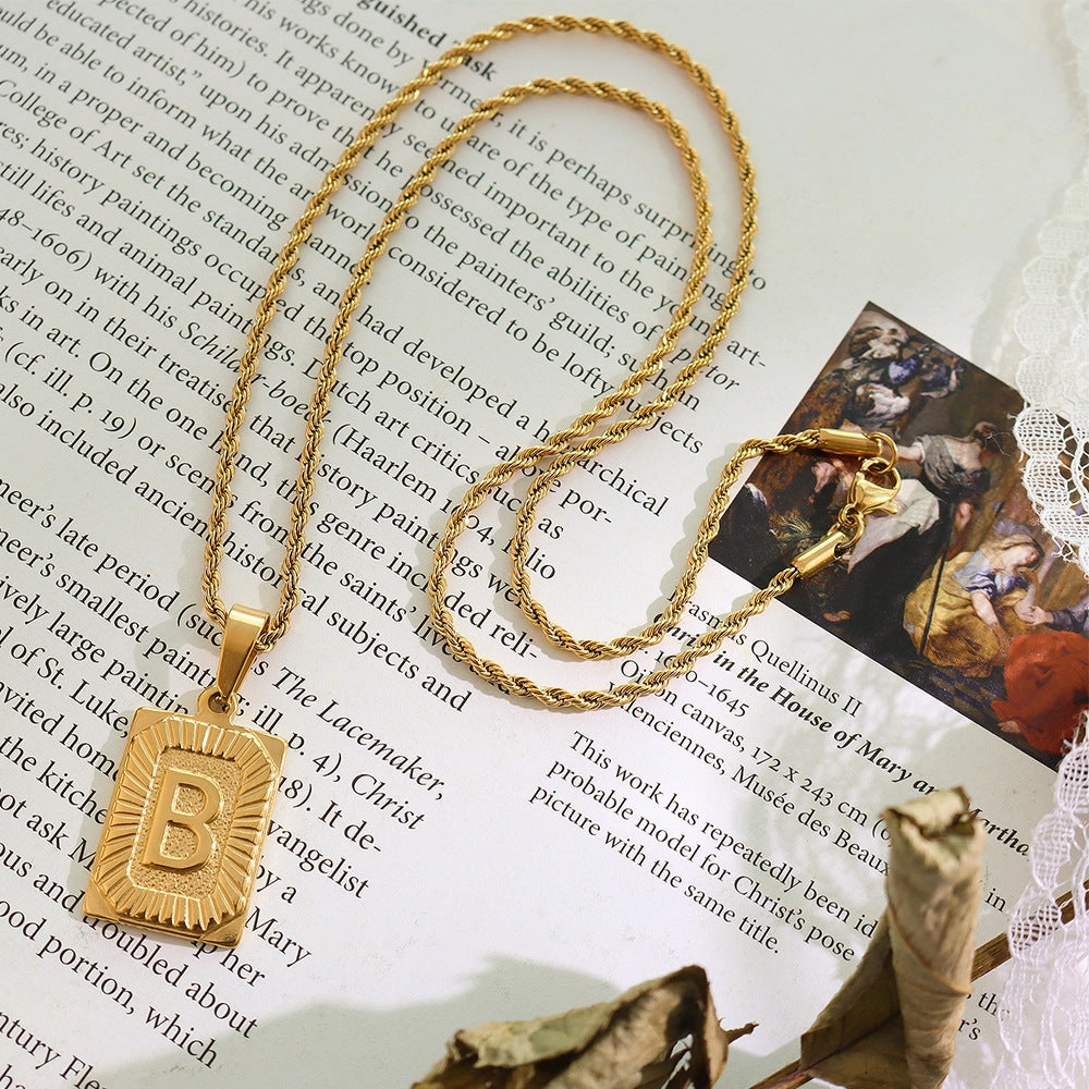 Wholesale Vintage High-end Gold-plated Titanium Steel Necklace