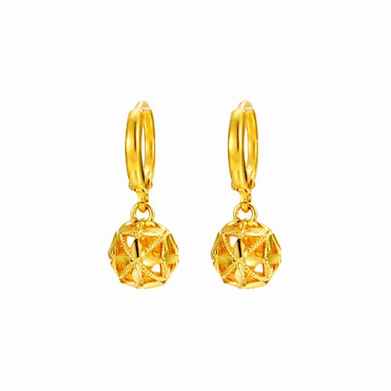 Wholesale Vintage Hollow Out Hydrangea Alloy Earrings