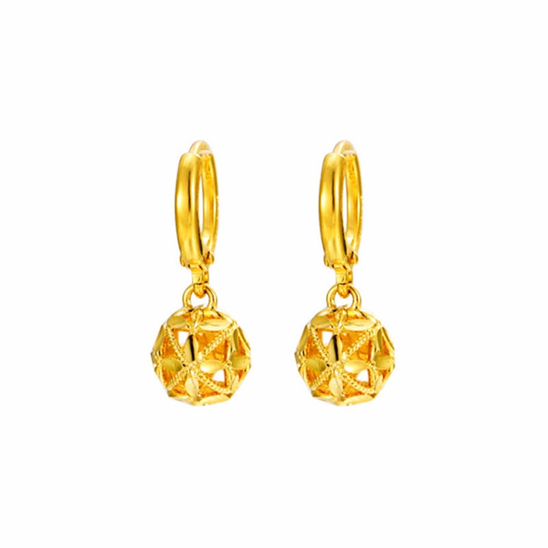 Wholesale Vintage Hollow Out Hydrangea Alloy Earrings