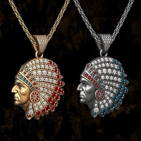 Wholesale Vintage Indian Chieftain Necklaces