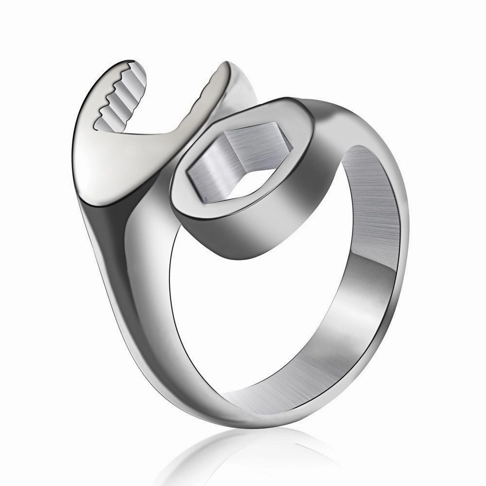 Wholesale Vintage Locomotive Wrench Metal Rings