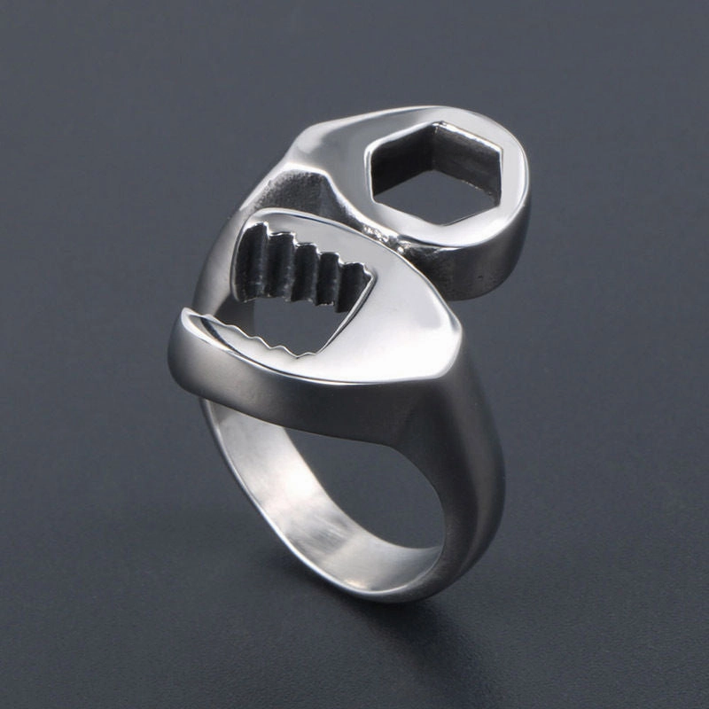 Wholesale Vintage Locomotive Wrench Metal Rings