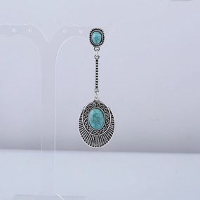 Wholesale Vintage Long Turquoise Alloy Ear Studs