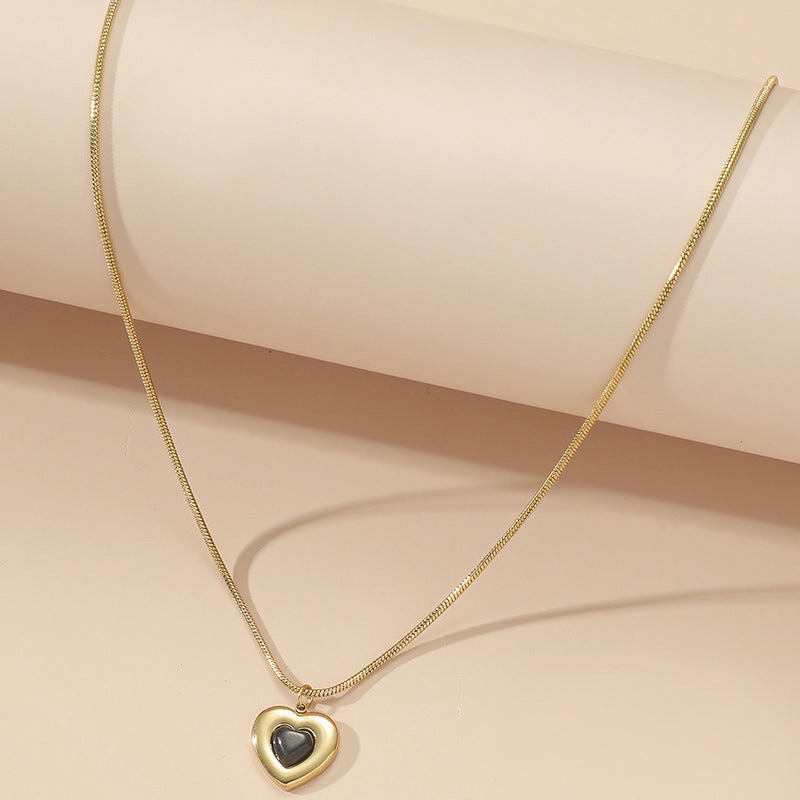 Wholesale Vintage Love Titanium Steel Necklace Clavicle Chain