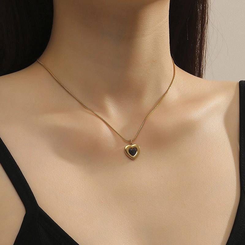 Wholesale Vintage Love Titanium Steel Necklace Clavicle Chain