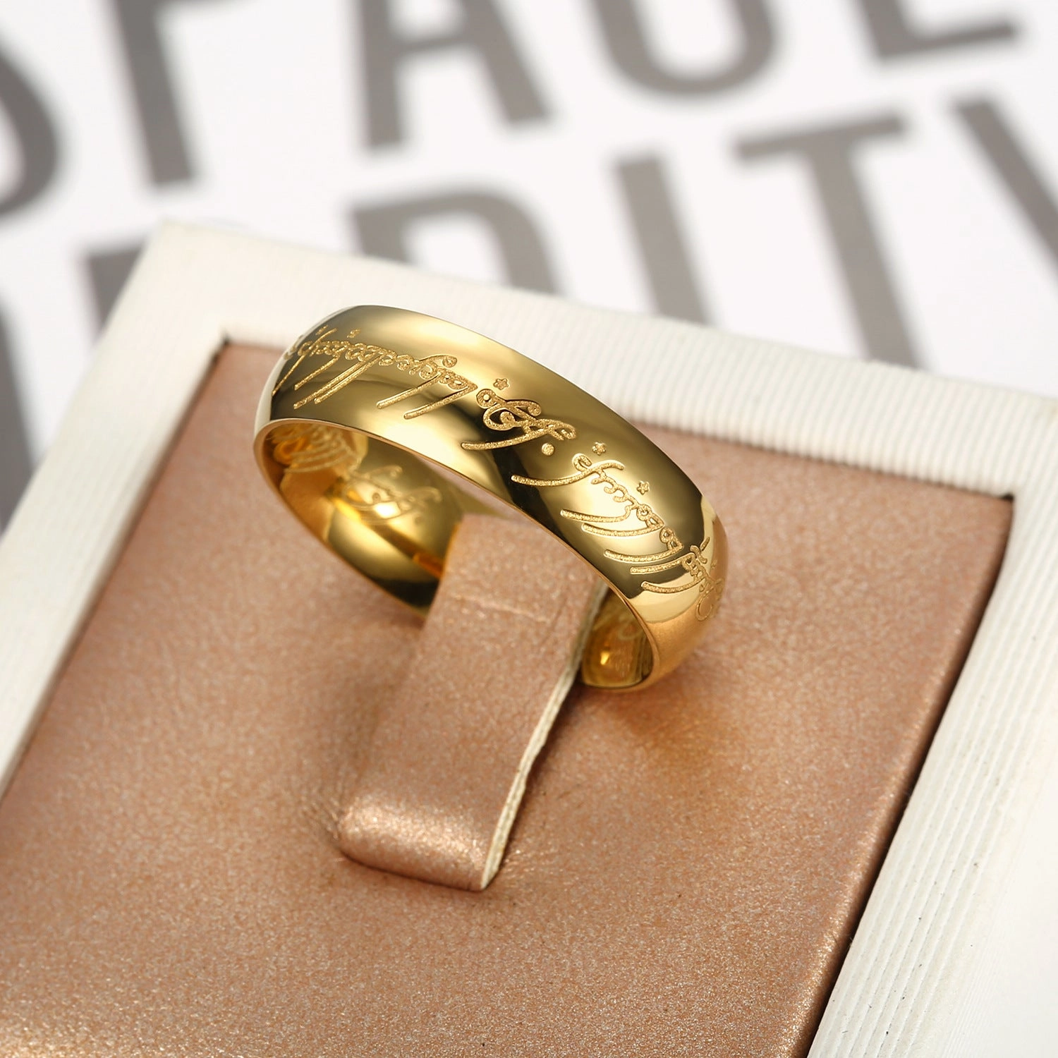 Wholesale Vintage magic ring titanium steel men's ring