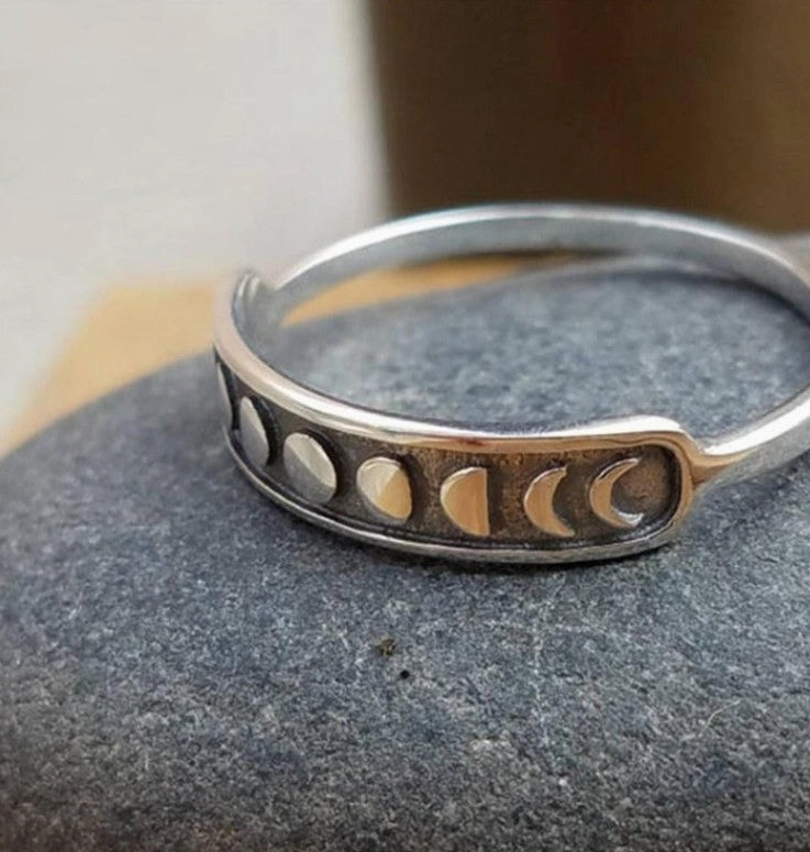 Wholesale Vintage Moon Missing Full Moon Alloy Rings