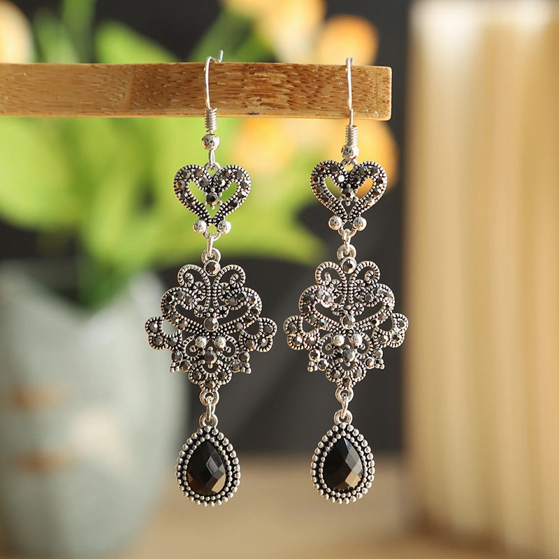 Wholesale Vintage Multilayer Diamond Stud Alloy Earrings