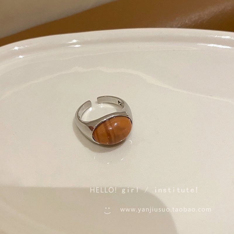 Wholesale Vintage Natural Stone Open Index Finger Ring