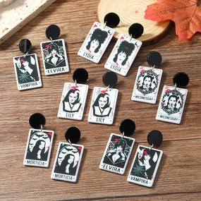 Wholesale Vintage Oil Painting Acrylic Contrasting Color Earrings