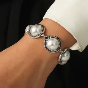 Wholesale Vintage Pearl Alloy Bracelet